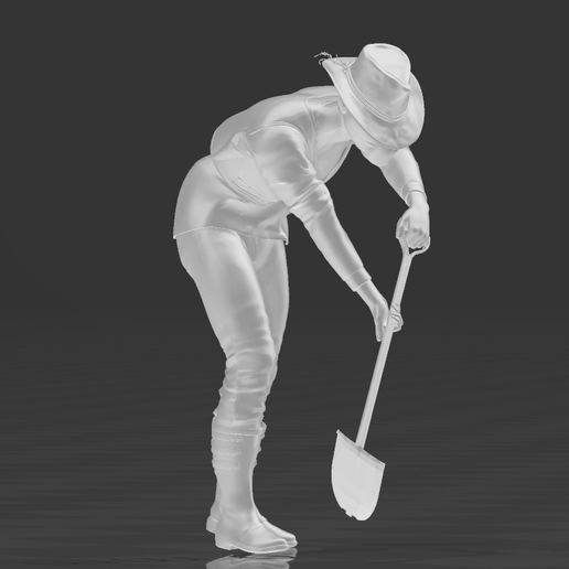 👨 Man Digging・Free STL File for 3D printing・Cults