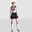 10O.png GIRL GIRL DOWNLOAD anime SCHOOL GIRL 3d model animated for blender-fbx-unity-maya-unreal-c4d-3ds max - 3D printing GIRL GIRL SCHOOL SCHOOL ANIME MANGA GIRL - SKIRT - BLEND FILE - HAIR