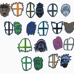 Narutodos.png Naruto Cookie Cutter Pack / Pack of Naruto Cookie Cutters!
