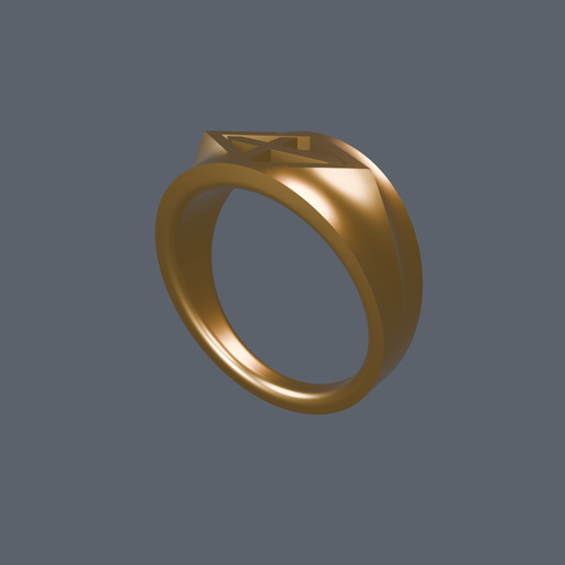 Minimal Cross Signet Ring