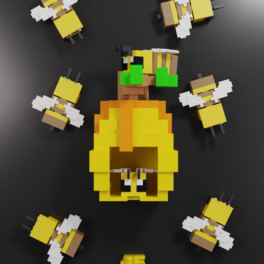 🐝 BEE MINECRAFT・ STL File for 3D printing・Cults