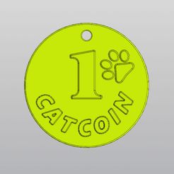 1.jpg Fichier 3D Porte-clés Catcoin・Objet imprimable en 3D à télécharger