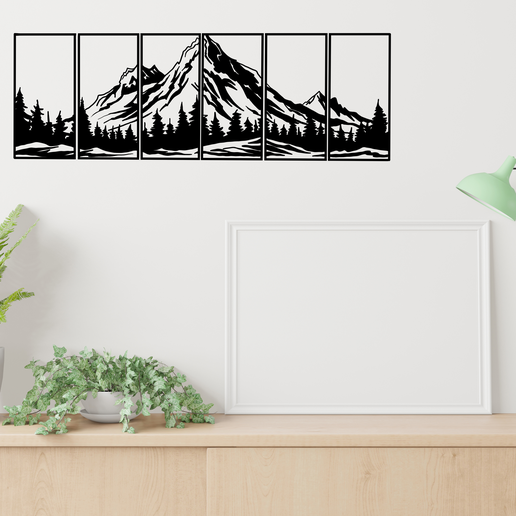WALL DECORATION MOUNTAIN STENCIL 3D model