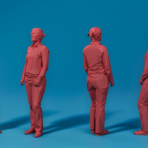 LowPolyHumans_33_Set_A_023.jpg Low Poly Humans Set A 33 models 3D printable