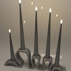 Candle tri-wick holder 100 by Odium79, Download free STL model