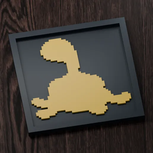 Shuckle - Pokemon Silhouette Frame | Gen 5 sprite style | STL