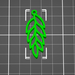 om] — ies Fichier STL Boucles d'oreilles ou pendentifs en forme de branche・Design pour impression 3D à télécharger