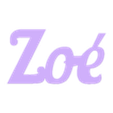 FACE ZOE.STL Zoé, Luminous First Name Led