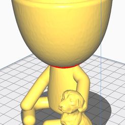 robert-con-perro.jpg OBJ-Datei robert mit hund・Design für den 3D-Druck zum Herunterladen