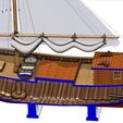 42.jpg Traditional Mediterranean Lateen Sail Coaster Cargo Boat 3D Printable Model