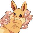 31FB7F5F-1F42-49F0-A8B6-9432146251C4.jpeg Eevee kawaii cute chibi over flowers Pokemon