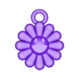 Flower_KeyChain.stl Smiley Flower Keychain