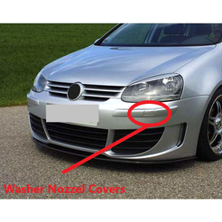 Untitled.png STL file VW Golf 5 Front Bumper Nozzel Covers・3D printing design to download