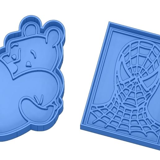 Sans titre 8.jpg Biscuit Moulds - Captain América - Superman -Spiderman - Winnie the pooh - Winnie the pooh - Cookie cutter - Cookie cutter- Biscuit cutter