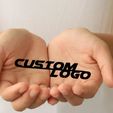 custom-3d-logo-sur-mesure.jpg Custom logo 3d wall art decoration or keychain