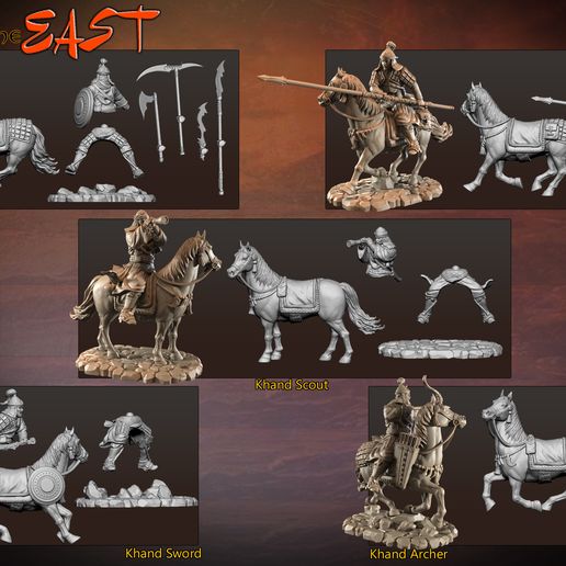 🎲 Khan Riders・ OBJ File for 3D printing・Cults