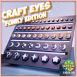 Printable-Craft-Eyes-Funky-Edition-reference-image01.jpg Serev3D Printable Craft Eyes - Funky Edition, Cabochon Glass Eye Replacement 3D Model STL/3MF