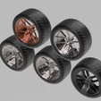 2.png PACK OF 05 20'' WHEELS AND 6 TIRES FOR SCALE AUTOS AND DIORAMAS!