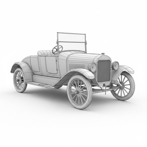 Ford Model N 1:64 car STL, stance car STL, hypercar STL, wagon STL, stylized car STL, German sports car STL, car gift STL, car display model, print ready car STL, 2010 supercar STL, modern hypercar STL, car figurine STL, roadster STL, Le Mans car STL, con