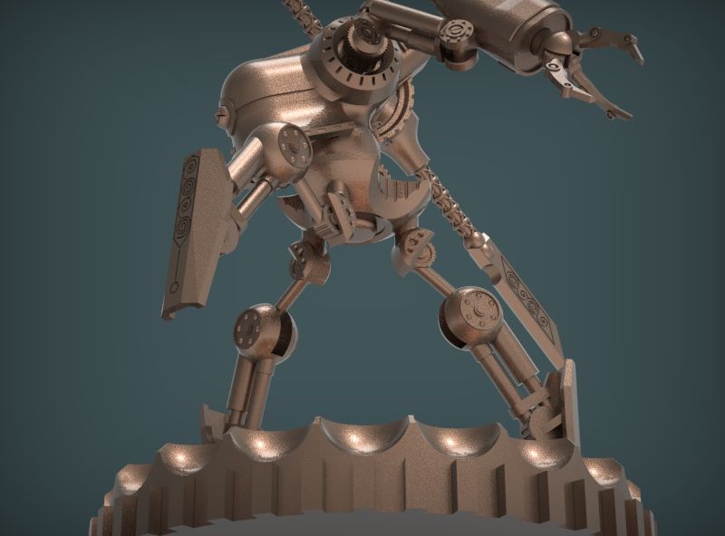 3d File Dnd Artificer Steel Defender Pack Golem 3d Printable Model To