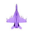 F 18 BASE W HOLE.stl F18 Super Hornet - JET FIGHTER