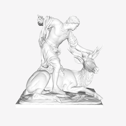 Capture d’écran 2018-09-21 à 14.44.03.png Archivo STL gratis Meleager matando a un ciervo en el Louvre, París・Objeto para impresora 3D para descargar