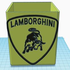 Pot-Lamborghini-1.jpg Fichier STL Pot à Stylos LAMBORGHINI// Pens Jar LAMBORGHINI・Design imprimable en 3D à télécharger