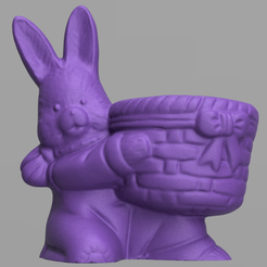 lapin 5.png Download STL file Rabbit egg pot • Template to 3D print, motek