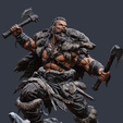 tyuytutyi.png Wolfborn Berserker – Dual Axe Warrior STL