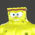 3.png Muscle Spongebob meme sculpture 3D print