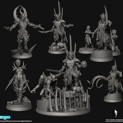 2022_03_All_Lords.png 3D file Armored Lords - Cursed Elves・3D printer design to download, edgeminiatures