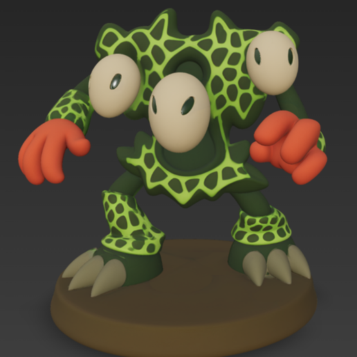 Three-headed Geedo Yu-Gi-Oh 3D model