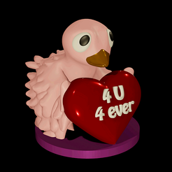 Bird_w_heart.png Fichier STL gratuit petit oiseau avec coeur・Idée pour impression 3D à télécharger, m0rgen-muffel