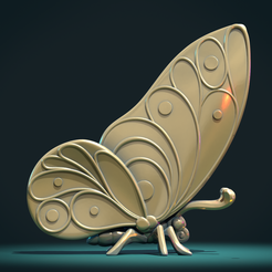 Btrfl_y-01.png 3D file Butterfly Y・3D print design to download