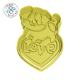 Kawaii_8cm_2pc_13_C.png Dog - Lovely Animals (no 13) - Cookie Cutter - Fondant - Polymer Clay