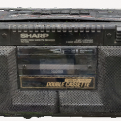radio.png Fichier STL Sharp WQ-T232C(BK) Rétro et ancienne école・Modèle à imprimer en 3D à télécharger
