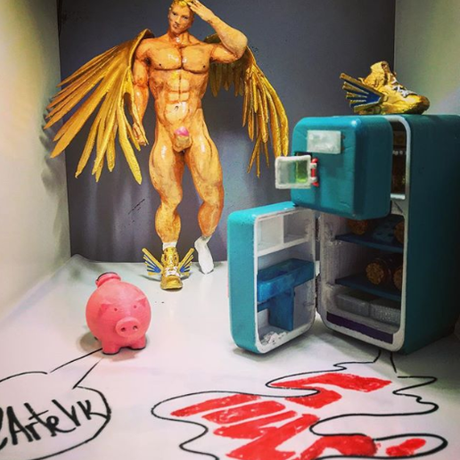 MINIATURA NEVERA CON LED - 3D model önizlemesi