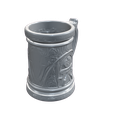BZZymHQ.png Medieval Warrior Beer Stein Knight Relief 3D STL CNC Model
