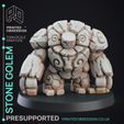 stone-golem-1.jpg Stone Golem - D&D Construct - PRESUPPORTED - 32mm scale