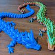 Kristalldrache, bewegliches Flexi-Wackeltier, Druck an Ort und Stelle, Fantasy