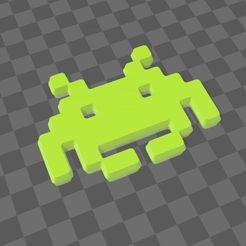 space-invaders.jpg Archivo STL space invaderas retro game character・Diseño de impresora 3D para descargar