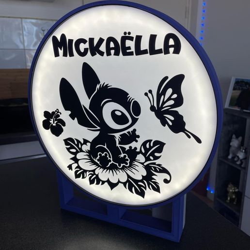 LAMPE BOX / BOITE LUMINEUSE Prénom Mickaëlla 3D model