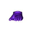 Simian Foot Flat Left 00 01.STL Figma-Compatible Monkey Feet