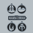 Captura-de-pantalla-2022-10-11-174235.png 3D file THE MANDALORIAN KEYCHAINS・Template to download and 3D print