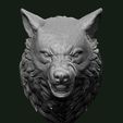 Wolf6.jpg Wolf head 3D print model