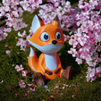 PhotoRoom-20240205_172919.png Raccoon / Fox Cute STL ( No Support )