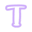 T_Ucase.stl moana alphabet font - cookie cutter alphabet letters - cookie cutter