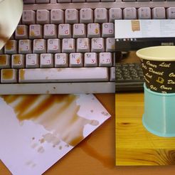 spilledcoffee2.jpg Archivo STL gratis portavasos de papel・Plan de la impresora 3D para descargar