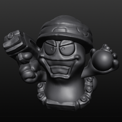 001.png OBJ file Worms(Soldier)・3D printable design to download
