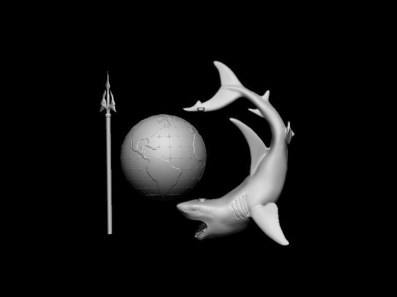 sh5BPR_Render.jpg Télécharger fichier OBJ globe des requins • Design pour imprimante 3D, walades